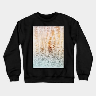 Wintertime - Close Up of Beautiful Ice Crystals in Old Window Crewneck Sweatshirt